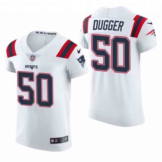 New England Patriots 50 Kyle Dugger Nike Men White Team Color Men Stitched NFL 2020 Vapor Untouchable Elite Jersey